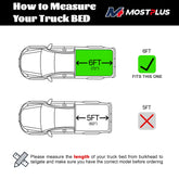 Colorado Canyon Truck Bed Measurement Guide: Comparing 6ft (72") and 5ft (60") Bed Lengths from Bulkhead to Tailgate.